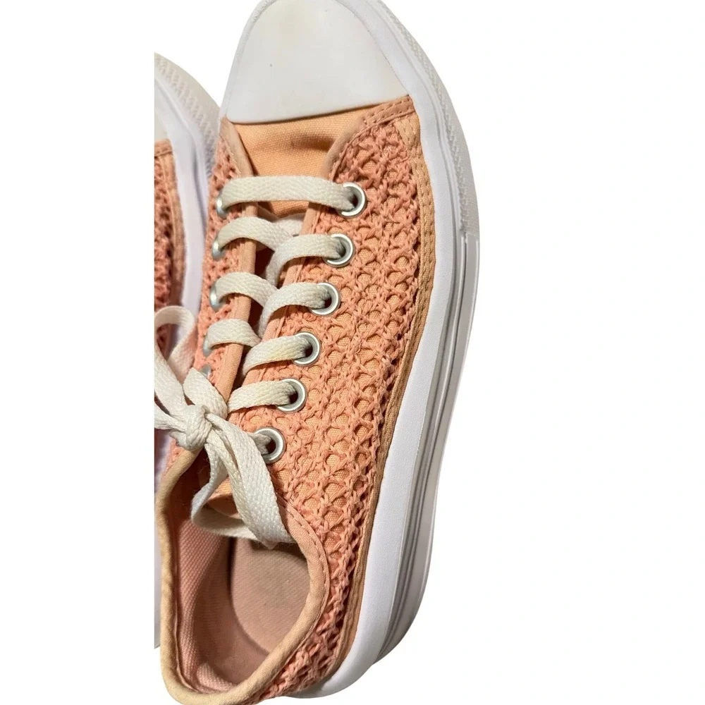 Converse Chuck Taylor All Star Move Peach Crochet Platform Sneakers A08740C 4.5Y